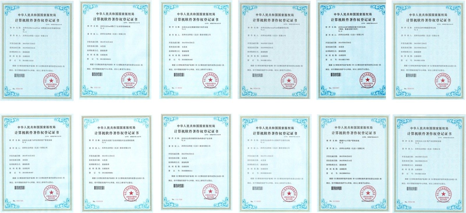 计算机软件著作权登记证书